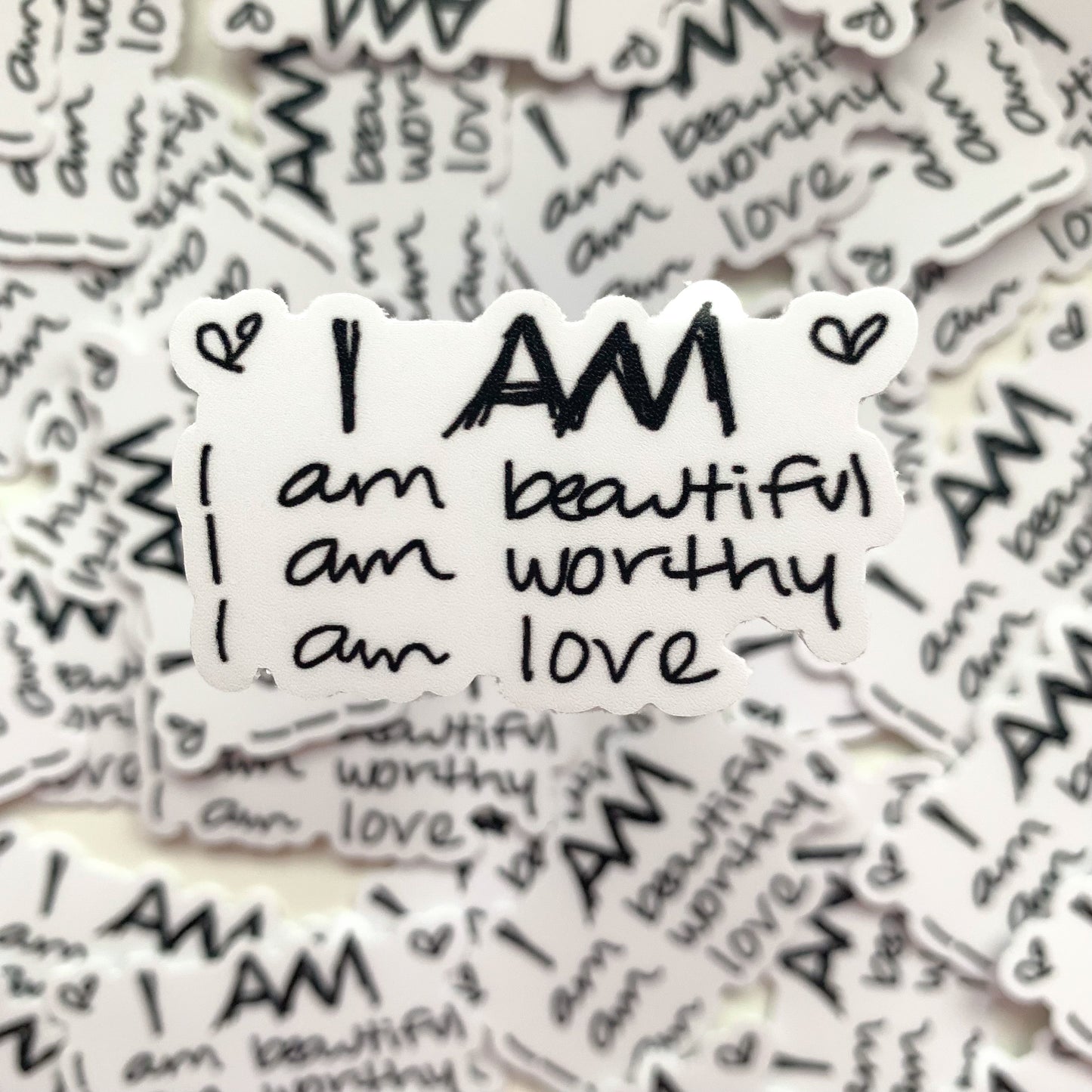 I AM STICKER (DL's handwriting)