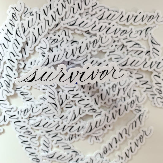 SURVIVOR STICKER (DLs tattoo)