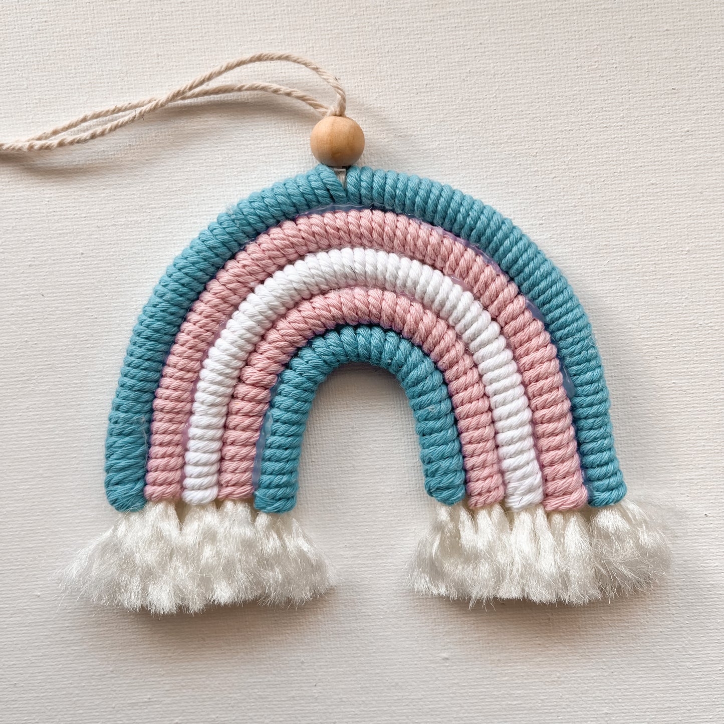 TRANS FLAG MACRAME RAINBOW