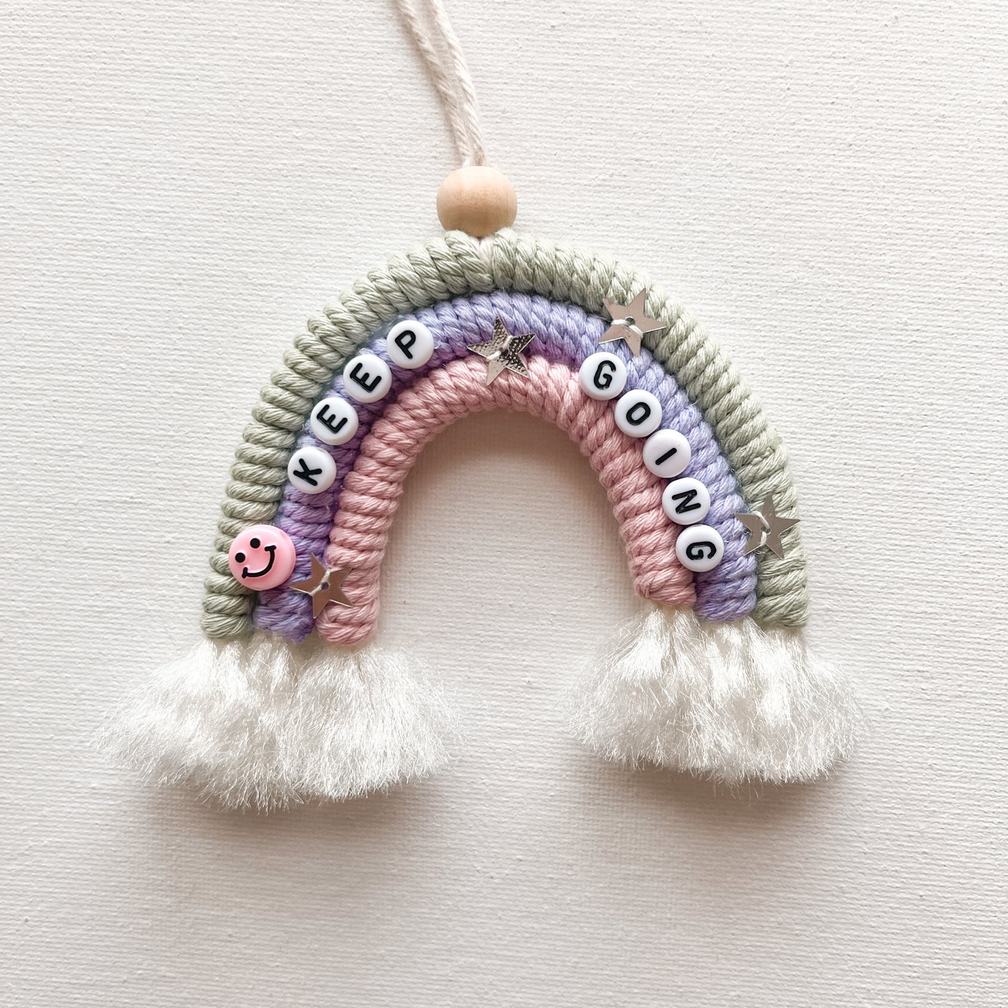 KEEP GOING MACRAME RAINBOW (pastel)